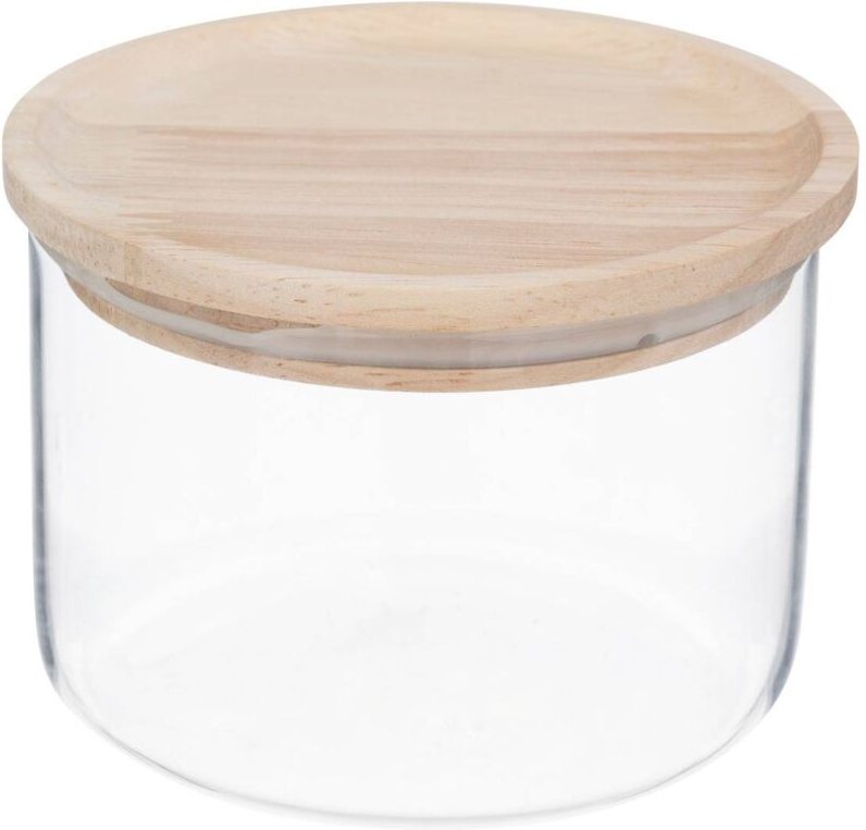 5five Simply Smart - Glas hermet 0,3l mit hermetischem deckel aus gummibaumholz - 5five