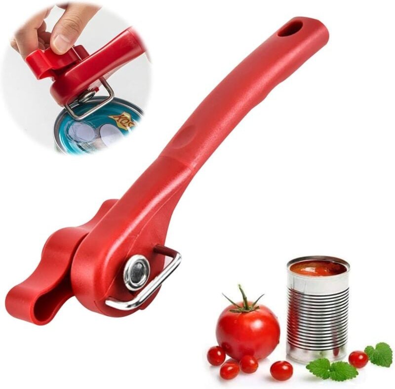 Shining House - Dosenöffner, Sicherheitshandbuch-Dosenöffner, ergonomisches rutschfestes Design, 2-in-1-Dosenöffner aus ...