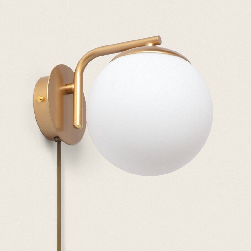 Wandleuchte aus Metall und Glas Moonlight Cosmic Gold