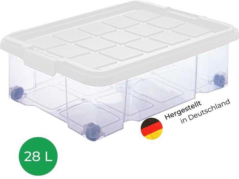 Novaliv - Aufbewahrungsbox 1x Aufbewahrungsbox, 1x Deckel, 4x Rollen