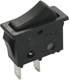 Einpoliger Kipptaster 16A/250Vac schwarz