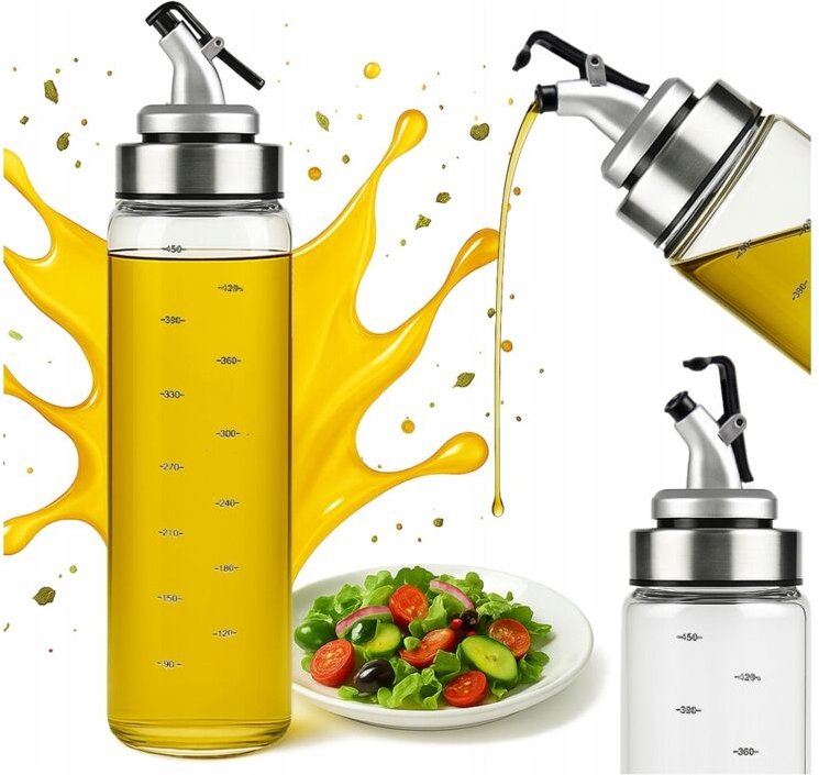 Glasspender 500 ml mit Skala für Öl, Soßen, Essig und Gewürze
