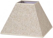 Tenorio Pyramide Lampenschirm e27 Leinen beige 20dx10dx15h