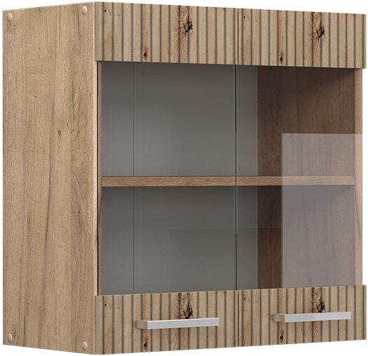 Vicco - Küchenglasschrank R-Line, Artisan-Eiche, 60 cm