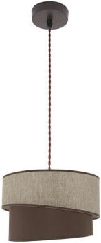 Senko - Hara Pendelleuchte 1xe27 braun/braun regx35x35 cm