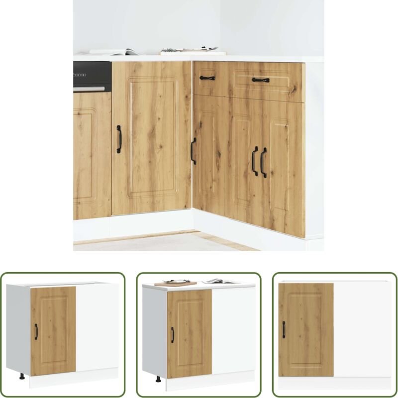 Holzwerkstoff - Küchenunterschrank Kalmar Artisan-Eiche Holzwerkstoff