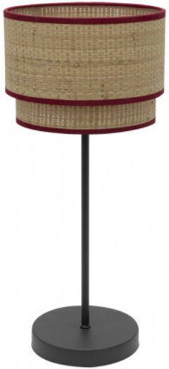 Fabrilamp Tischleuchte de Farbe Natur/Rot Roque Modell 1 Licht