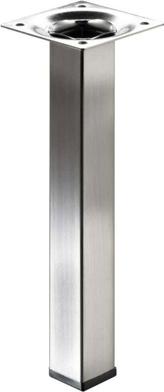 Thumbnail - Hettich - Tischbein Edelstahl-Optik 25 x 25 x 200 mm Stahl, 1 Stück Möbelfüsse