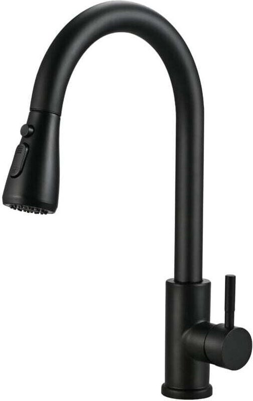 Küchenarmatur mit Ausziehbrause, 360° schwenkbarer Hochbogen-Küchenarmatur, Edelstahl-Küchenarmatur mit 3 Strahlarten un...