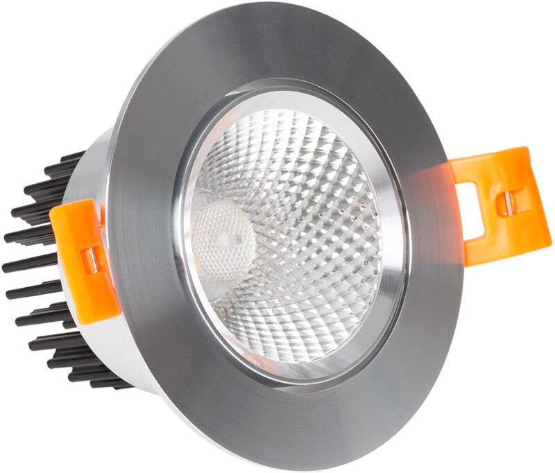 Ledkia - led Downlight Einbaustrahler 7W Rund cob CRI90 Ausschnitt ø 70 mm Silber No Flicker 4000K Neutralweiß