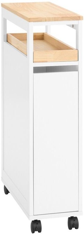 SoBuy NSR11-WN Nischenregal mit Rollen aus Holz, Aufbewahrungsstück für Küche, Badezimmer, Dienstwagen, Schrank, Nische,...