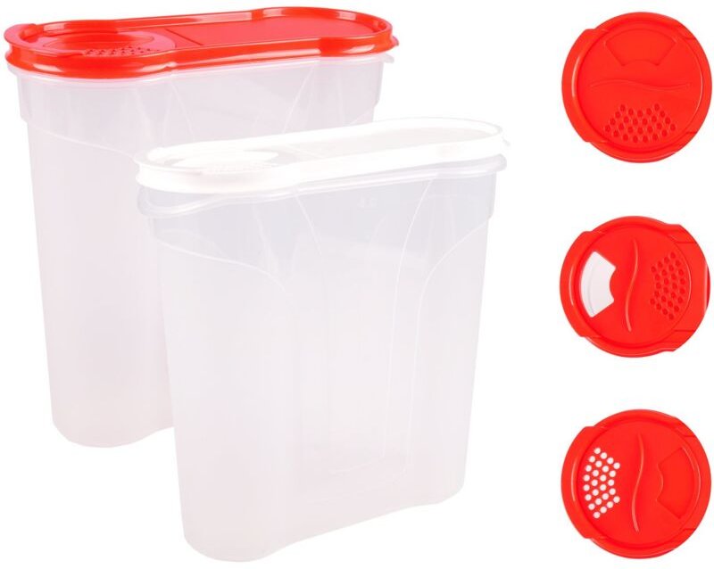 Thumbnail - Rival Schüttdosen 1,3/2,4/4 L Cerealienbox Müslidose Cornflakesdose Vorratsdose Aufbewahrungsdosen Vorratsdose Streudose...
