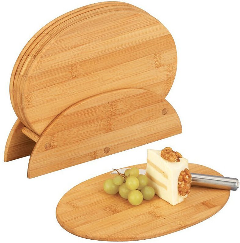 Brettchenständer, 7-teilig, oval, Bamboo - Zeller