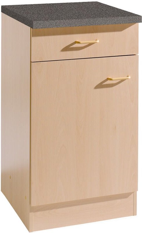Lomadox - Küchen-Unterschrank 40 cm 1-türig SALERNO-03 Buche Dekor