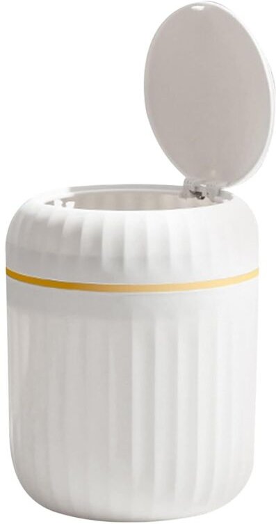 CCYKXA Kleiner Tischmülleimer, 16 x 13 cm, Schreibtisch-Abfalleimer mit wiederverwendbarem Kunststoffdeckel, für Küche, ...