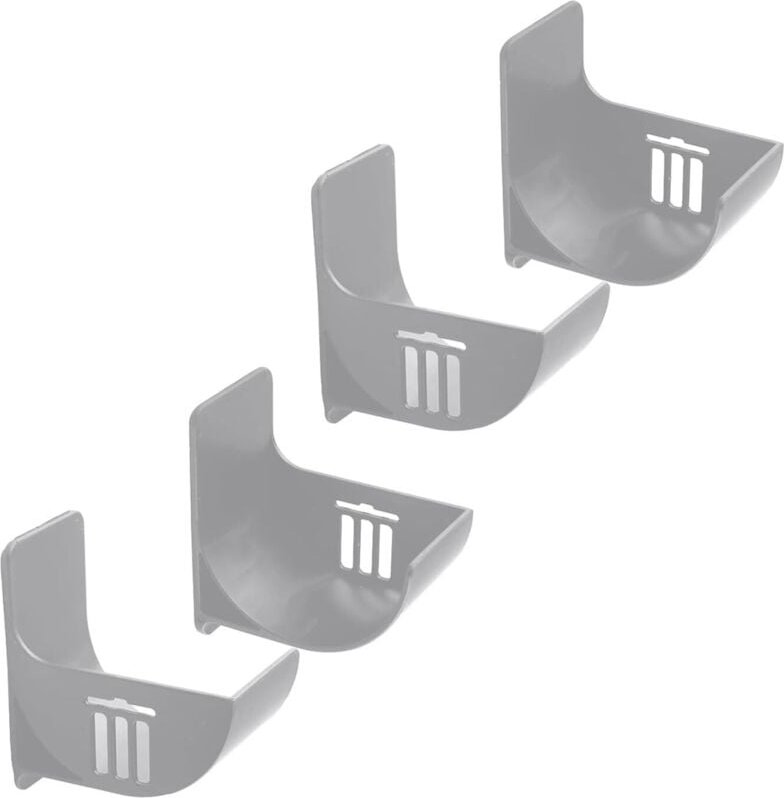 4er-Set selbstklebende Küchenregale, kein Bohren erforderlich, platzsparend, für Müllbeutel, Nudelhölzer, grau