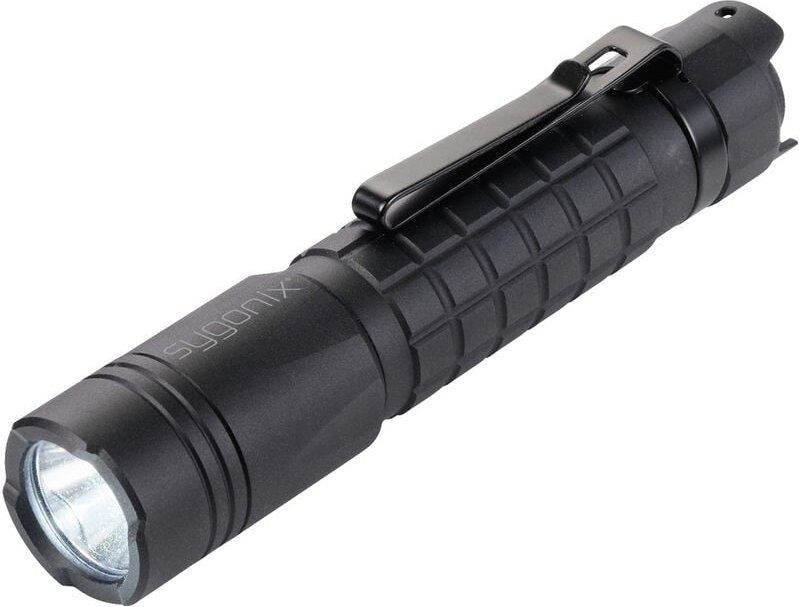 Sygonix SMD LED Taschenlampe mit Gürtelclip, IP68 (wasserdicht), mit Stroboskopmodus batteriebetrie