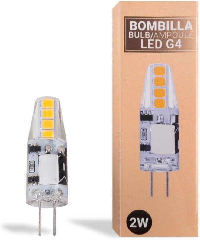 G4 led Stiftsockellampe Bipin Silikonbeschichtung 12V ac/dc - 2W