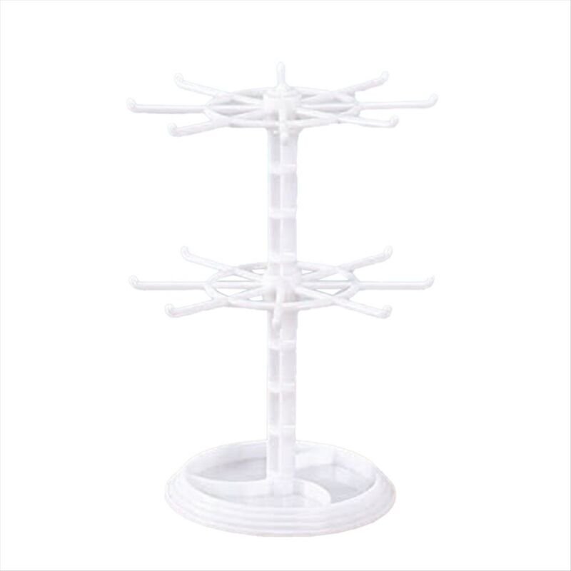 Drehbarer Schlüsselanhängerständer aus Acryl für die Arbeitsplatte, verstellbar, mit 2 Reifen, drehbar, zur Aufbewahrung...