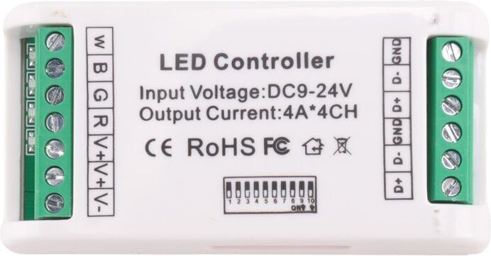Mini 4 Kanal RGBW Decoder 16A RGB Streifen Controller 512 Dimmer Treiber für LED Licht BäNder DC9-24V