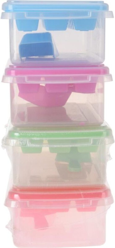 12x Vorratsdosen Eiswürfelform Schaufel Deckel Gefäß Boxen Behälter Aufbewahrung