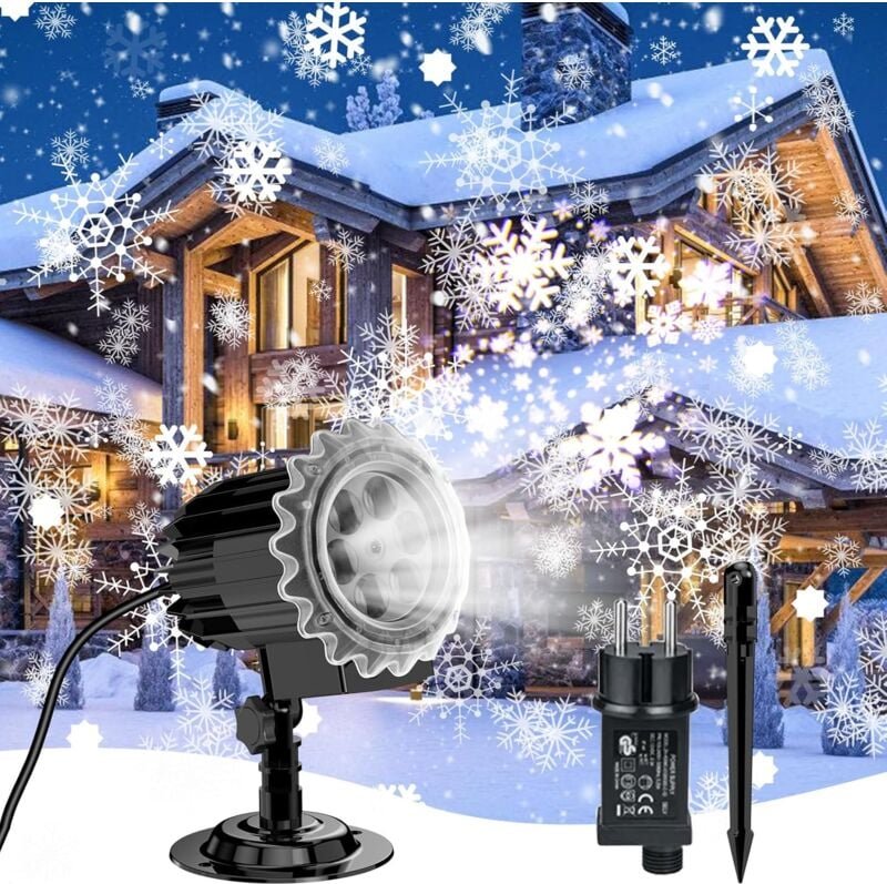 Weihnachtsprojektor für den Außenbereich, LED-Weihnachtsschneeflockenprojektor, wasserdicht IP65, LED-Projektor, Lichter...