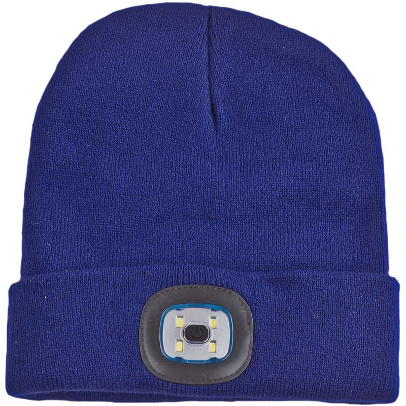 Strickmütze marine mit LED Licht