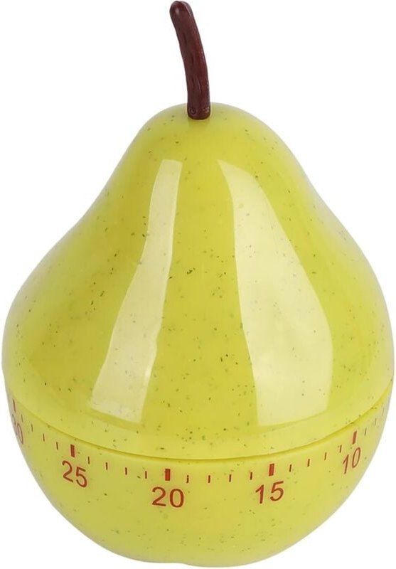 Mechanischer Küchentimer, Birnen-Cartoon-Timer, manuell drehbarer Countdown-Timer in Form eines idealen Home-Learning-Kl...