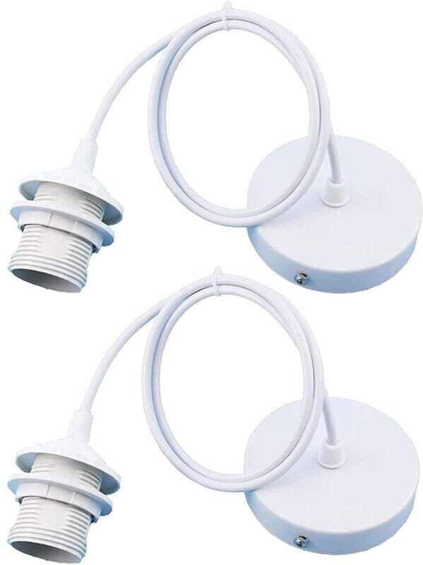 Teile E27 Lampenfassung, Pendelleuchtenhalter Hängelampen Zubehör mit 1m Kabel, E27 Lampenfassung mit Kabel für Bar, Caf...