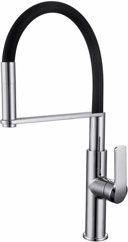 Kielle - Magnus - Spültischarmatur mit flexiblem Arm, Chrom/schwarz 10516110