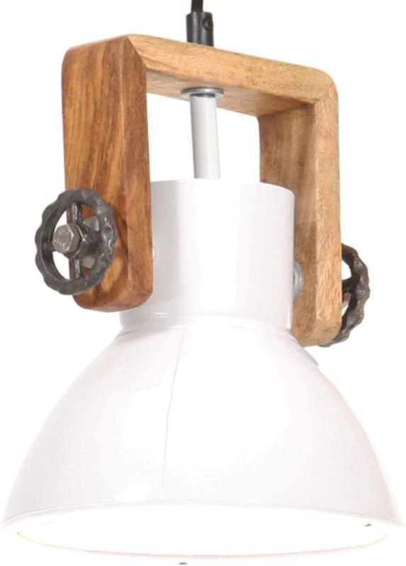 Hängelampe Industriestil 25 W Weiß Rund 19 cm E27 vidaXL653692