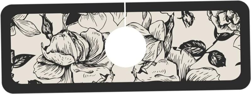 Spritzschutzmatte für die Küchenspüle (38 x 12,7 cm) – Kieselgur-Absorptionsmittel – Abflussarmatur