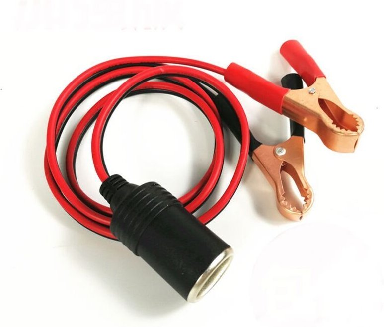 12V Zigarettenanzünderbuchse für Elektroautos, Verlängerungsstecker mit Krokodilklemme und Batterieadapteranschluss, Kfz...