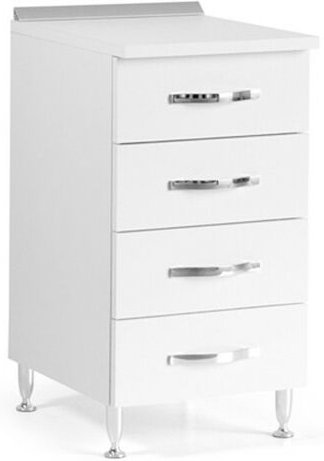 Argonauta - Küchenkommode aus Melaminholz Esche Weiß cm h 85x50x40