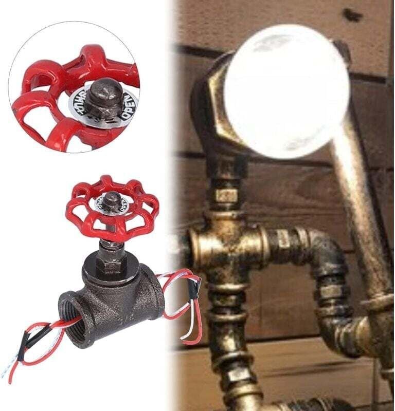 Vintage 3/4-Zoll-Drehschalter aus Eisen im Industriestil mit elektrischem Kabel für die Heimdekoration