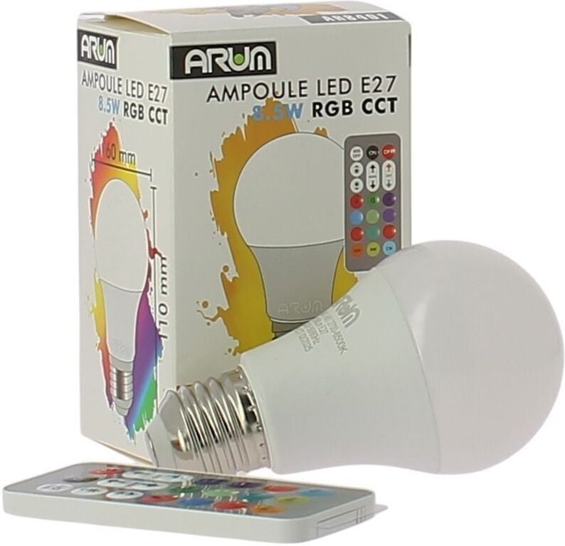 E27 rgb LED-Glühbirne Warmweiß und Kaltweiß mit Fernbedienung eq 60W