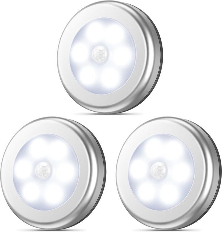 Bewegungssensor, überall anzubringendes kabelloses LED-Nachtlicht, Schranklicht, Treppenlicht, Wasserhahnlicht, Sicherhe...