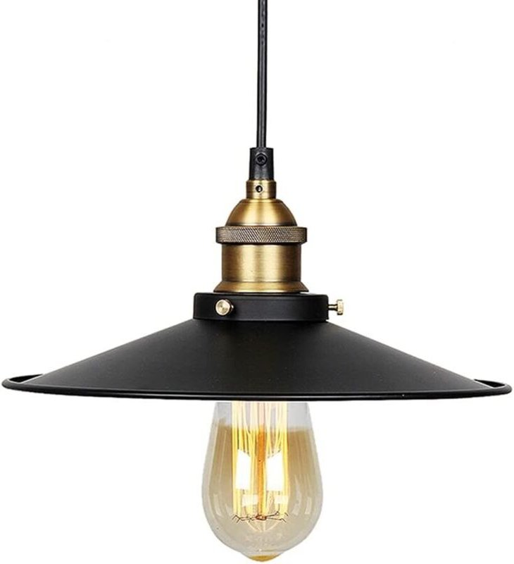 E27 Pendelleuchte, schlichtes Design, industriell, Vintage, Edison-Pendelleuchte, Deckenleuchte, Lampenschirm, Restauran...