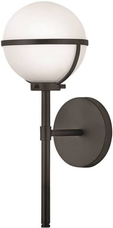 Elstead Hinkley Hollis Badezimmer-Wandleuchte Schwarz, IP44