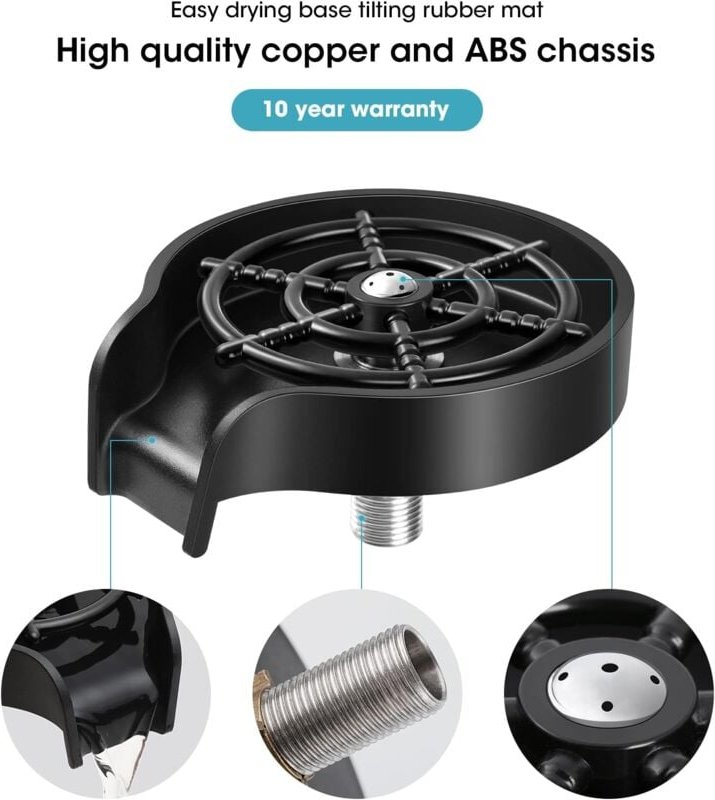 Automatischer Spülbecken-Glasspüler, Glaswaschauslauf, Küchenspülenzubehör für Zuhause, Bar und Restaurant