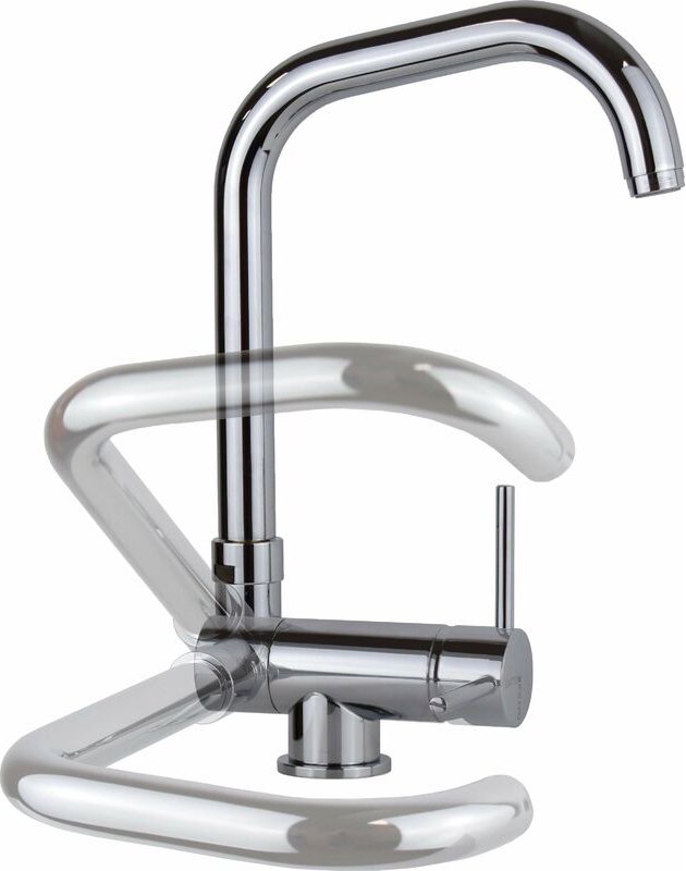 Gattoni Rubinetteria - Spültischmischer in Chromfarbe mit klappbarem Auslauf Gattoni 6014765C0 Chrom