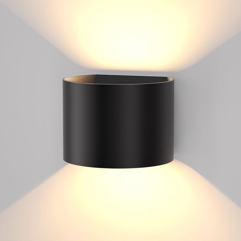 Led Wandleuchte Innen Wandlampe - Aussenlampe Schwarz Wandbeleuchtung Aussen 5W Außenlampe Up Down Außenleuchte IP65 Wan...