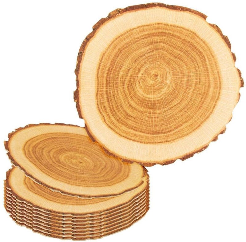 Northix - Ten coasters in wooden design - protect the table stylishly