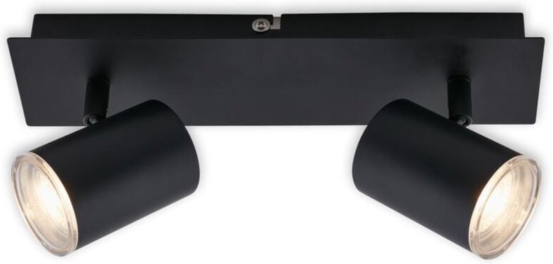 LED Badleuchte Spotleuchte 2xGU10 IP44 5 W schwarz Metall-Kunststoff Briloner