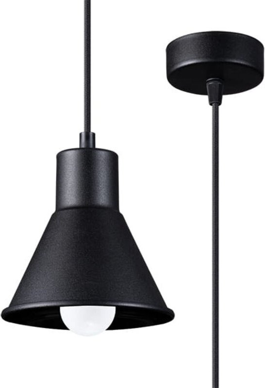 Sollux Lighting Taleja Dome Pendel-Deckenleuchte, Schwarz, 1x E27