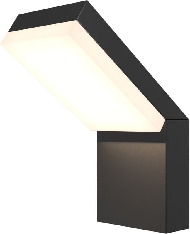 Maytoni - Wandleuchte Außenleuchte led Wandlampe Alu Schwarz Eingangsleuchte h 22 cm