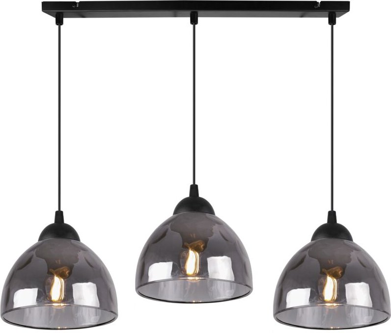 Venice Hängelampe 3 Flache Graphit-Lampenschirme E27