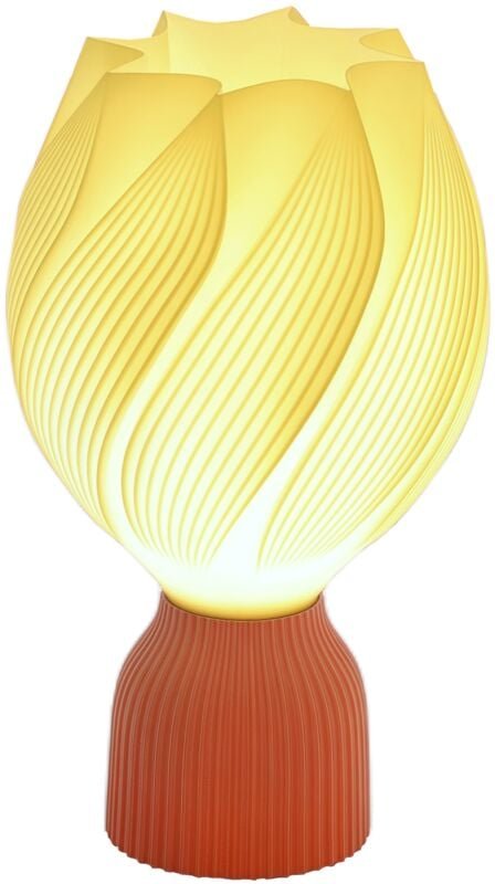 Homcom - Tischlampe, led Tischleuchte mit 3D-Druck blütenähnlichen Lampenschirm, Nachttischlampe für Wohnzimmer, Spielzi...