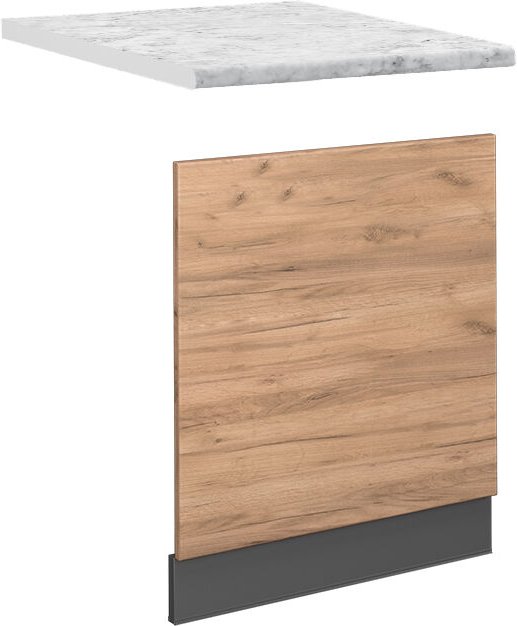 Vicco - Frontblende Fame-Line, Goldkraft Eiche, 60 cm , ap Marmor