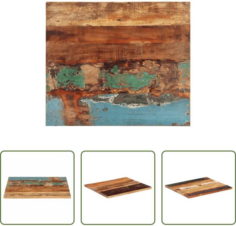vidaXL Rechteckige Tischplatte - Tischplatte Rechteckig 60x70 cm 25-27 mm Altholz Massiv